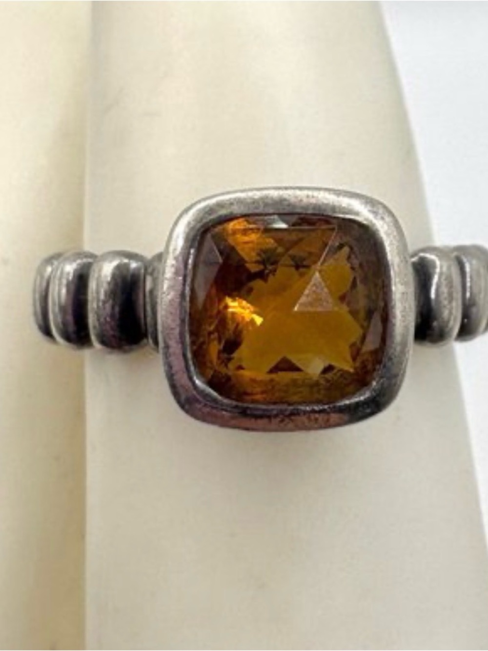 Vintage John Hardy Citrine Sterling Silver Ring Size 7 925